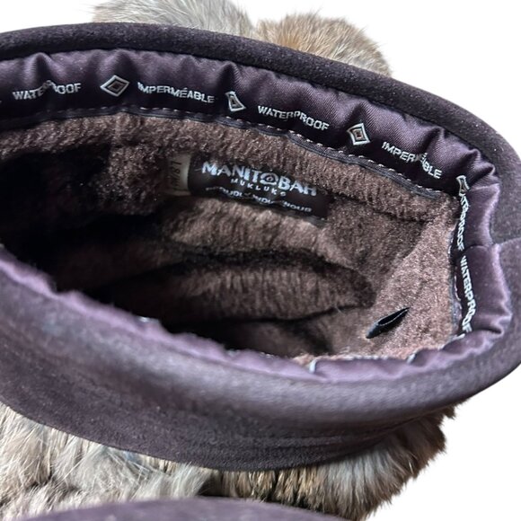 Manitobah Mukluks Short Suede Fur Boots - Waterproof Winter Boots - Picture 6 of 6